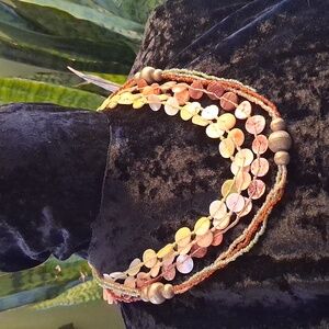 Zad Multicolor Seed Beaded & ShellNecklace 18 In Long